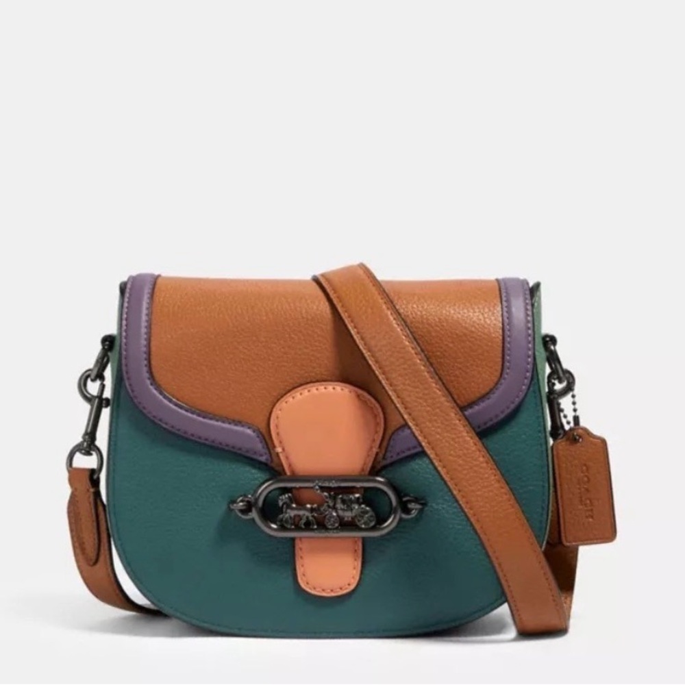 Coach Jade Mini Belt Bag and Wallet- Color Block Dark Turquoise Multi - Picture 13 of 13